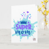 Mother's Day - Super  Mom カード (黄色い花)