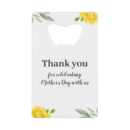 Mother's Day Thank You Celebration Floral クレジットカード栓抜き