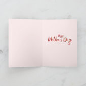 Mothers Day to the Woman who Rose' Me Card カード (内部)
