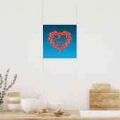Mother's Day - Tulip Heart for MOM - Blue |  ポスター (キッチン)