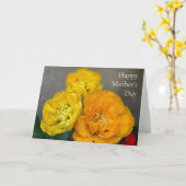 Mother's Day tulips カード (黄色い花)