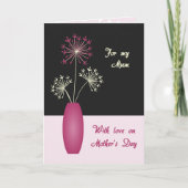 Mothers Day UK花瓶入りモダン花 カード (正面)