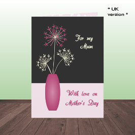 Mothers Day UK花瓶入りモダン花 カード