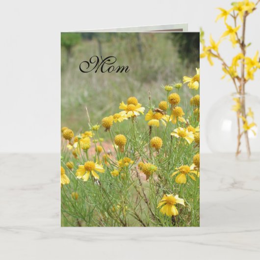 Mothers Day Wildflower Card by Janz カード (黄色い花)