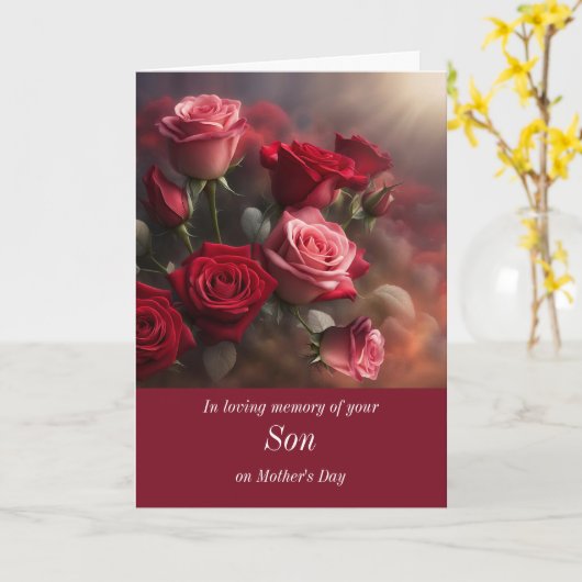 Mothers Day without Son in Membrance カード (黄色い花)
