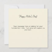 Mother's Day Woman and Child in Field of Flowers カード (裏面)