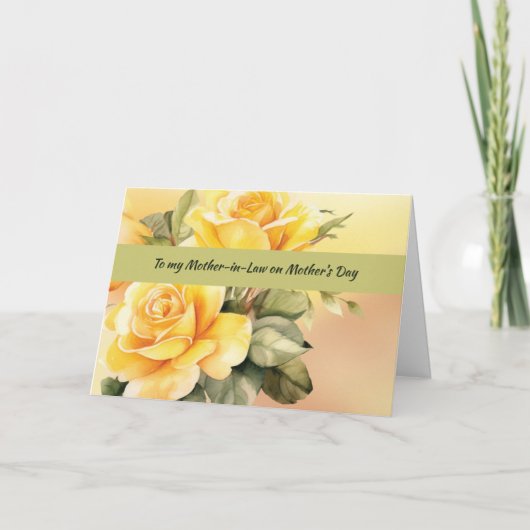 Mothers Day Yellow Rosesに関する法律関係の母 カード (正面)