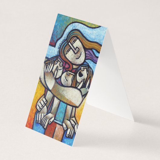 Mothers Hug - Contemporary Cubist Art Greeting Car (裏面)