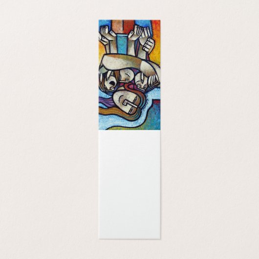 Mothers Hug - Contemporary Cubist Art Greeting Car (外部フラット)
