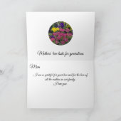 Mothers in Family Mixed Floral Mothers Day シーズンカード (内部)