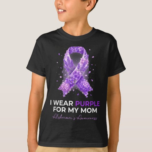 Mothers mama wear purple for mom alzheimer’s tシャツ (正面)