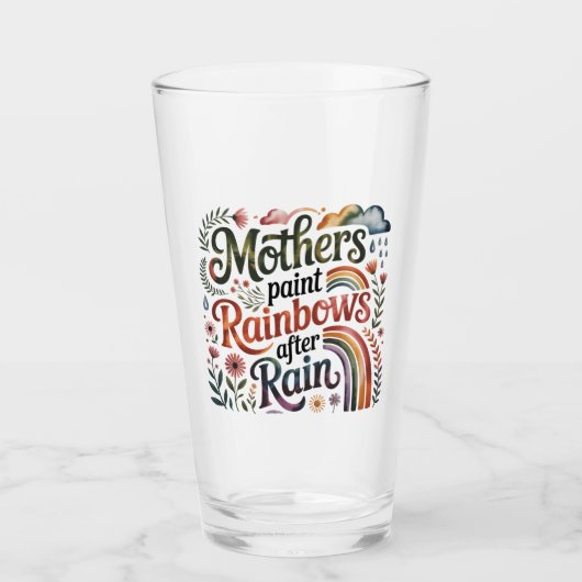 Mothers Paint Rainbows After Rain タンブラーグラス (正面)