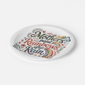 Mothers Paint Rainbows After Rain ペーパープレート (アングル)