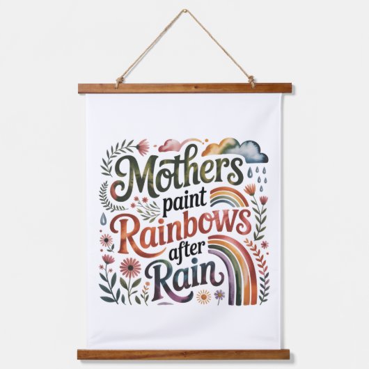 Mothers Paint Rainbows After Rain 吊り下げ型タペストリー (正面)