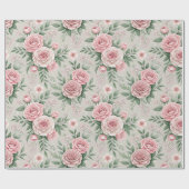 Mother's Pink Roses ラッピングペーパー (フラット)