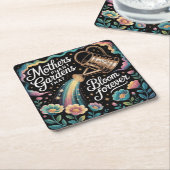 Mothers Plant Gardens That Bloom Forever スクエアペーパーコースター (アングル)