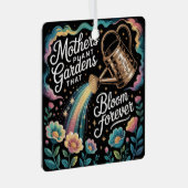 Mothers Plant Gardens That Bloom Forever メタルオーナメント (正面右)