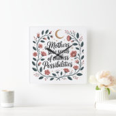 Mothers Sow Seeds Of Endless Possibilities スクエア壁時計 (ホーム)