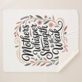 Mothers Whisper Strength To The Weak シェルパブランケット (正面(横))