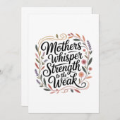 Mothers Whisper Strength To The Weak 招待状 (正面/裏面)