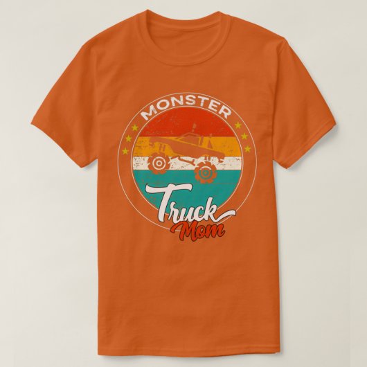 motherx 27sおもしろい日モンスタートラックママレトロヴィンタ tシャツ (デザイン正面)
