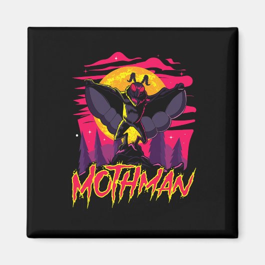 Mothman映画おもしろいクリプティドハロウィーン神話モンスターC マグネット (正面)