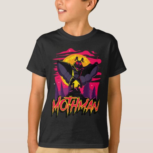 Mothman映画おもしろいクリプティドハロウィーン神話モンスターC Tシャツ (正面)
