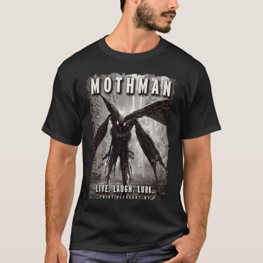 Mothman Creepy Cryptid City Point Pleasant Tシャツ (正面)