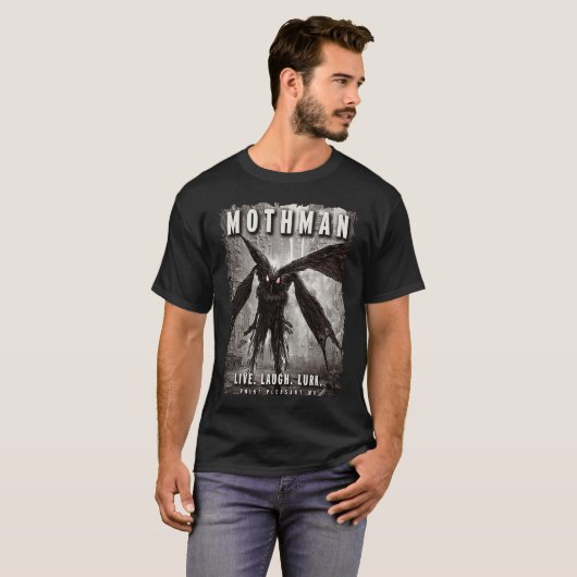 Mothman Creepy Cryptid City Point Pleasant Tシャツ (正面フル)