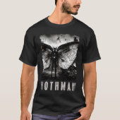 Mothman Creepy Photo Cryptid Distressed Tシャツ (正面)