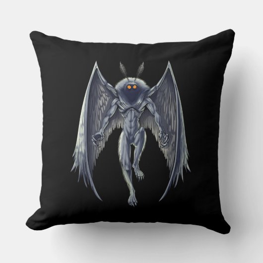 Mothman Cryptid生物 クッション (正面)