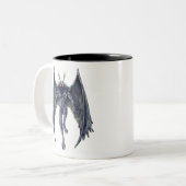 Mothman Cryptid生物 ツートーンマグカップ (正面左)