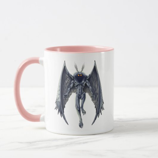 Mothman Cryptid生物 マグカップ (左)