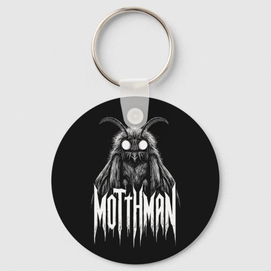 Mothman Cryptid Horror Gothic Paranormal Creature  キーホルダー (正面)