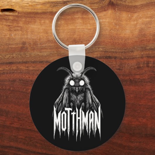Mothman Cryptid Horror Gothic Paranormal Creature  キーホルダー (正面)