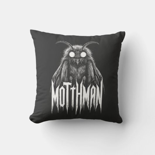 Mothman Cryptid Horror Gothic Paranormal Creature  クッション (正面)