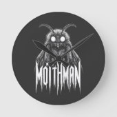 Mothman Cryptid Horror Gothic Paranormal Creature  ラウンド壁時計 (正面)