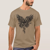 Mothman Cryptid Ringer Tシャツ (正面)