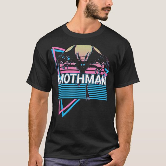 Mothman Cryptozologyレトロ暗号 Tシャツ (正面)