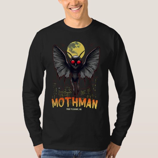 Mothman Cute Cryptid Creature Cryptozoology Tシャツ (正面)