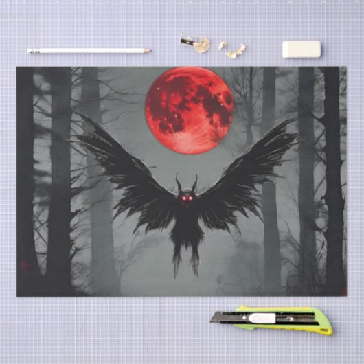 Mothman Decopage Cryptid Decopage 薄葉紙 (クラフト)