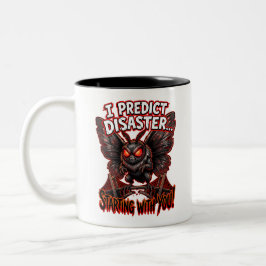 Mothman I Predict Disaster Funny Cryptid Humor ツートーンマグカップ