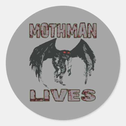 MOTHMAN LIVESステッカー ラウンドシール (正面)