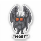 Mothman "Mort" Cryptidシール シール (正面)