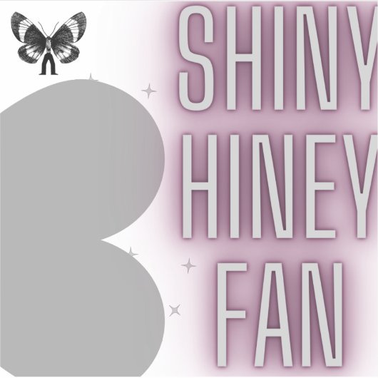 Mothman Shiny Hiney Fan Sticker シール (正面)