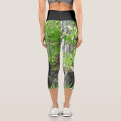 Mothr Black Bear Nuring Two Cubs カプリレギンス (裏面)