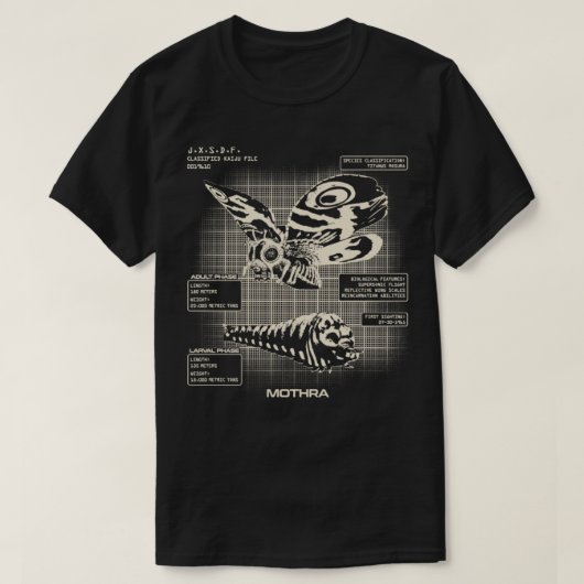 MOTHRA Kaijuファイル Tシャツ (デザイン正面)