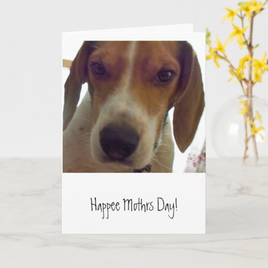 Mothrs幸せな日! カード (黄色い花)