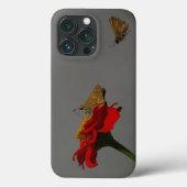 Moths and Red Zinnia Case-Mate iPhoneケース (裏面)