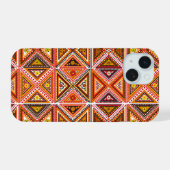 MotifキルトパターンiPhoneケース iPhone 15ケース (裏面横)
